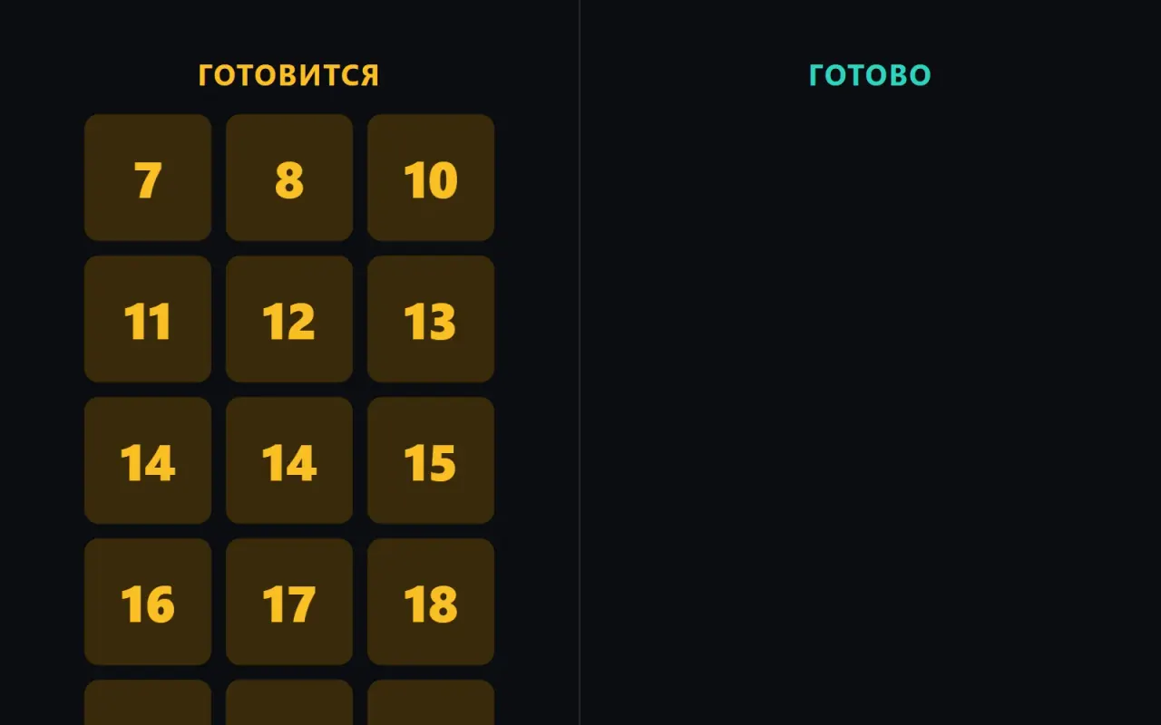 Экран очереди для гостей